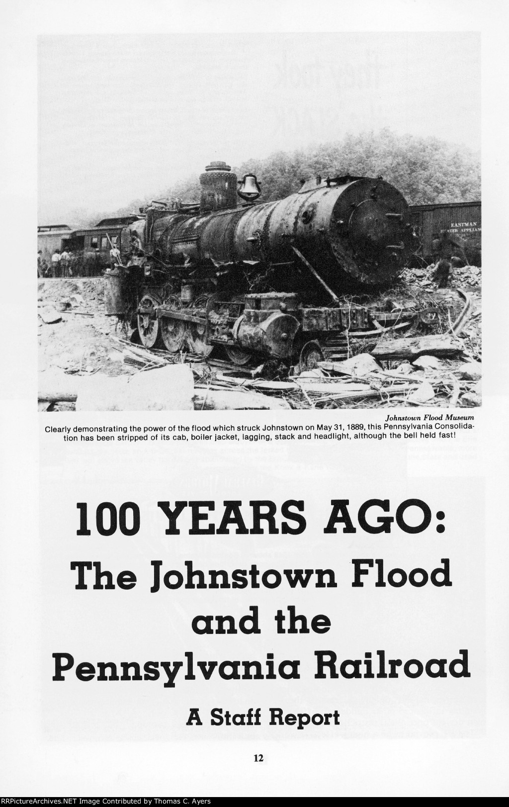 Johnstown Flood & The PRR. Page 12, 1989